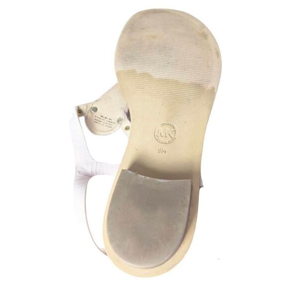 MICHAEL KORS Mallory Tan Leather T-Strap Sandal Size 9M - Picture 7 of 7